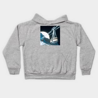 Gothic Moon Tram Kids Hoodie